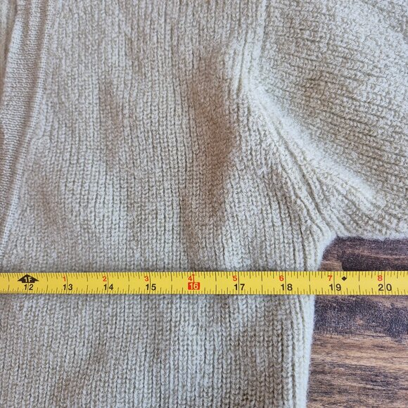 Vintage Lautreamont Made in Japan 100% Wool Cardigan V-Neck Button Pocket Green - Picture 12 of 16